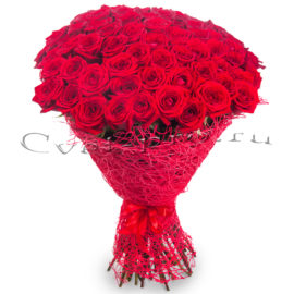 Букет из 51 красной розы, доставка цветов в Тольятти, купить цветы Тольятти, Cvet-pro