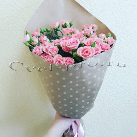 Букет Милый, купить цветы Тольятти, доставка цветов в Тольятти, кустовая розовая роза, Cvet-pro