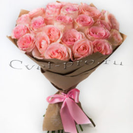 Букет Румяная заря, купить цветы Тольятти, доставка цветов Тольятти, розовая роза, Cvet-pro