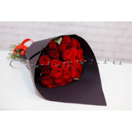 Букет Black Heart, купить цветы Тольятти, доставка цветов в Тольятти, бордовая роза, Cvet-pro