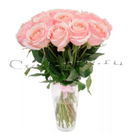 17 розовых роз, купить цветы Тольятти, доставка цветов в Тольятти, розовая роза, Cvet-pro