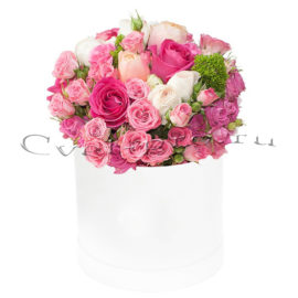 Цветы в коробке Принцесса на горошине, купить цветы Тольятти